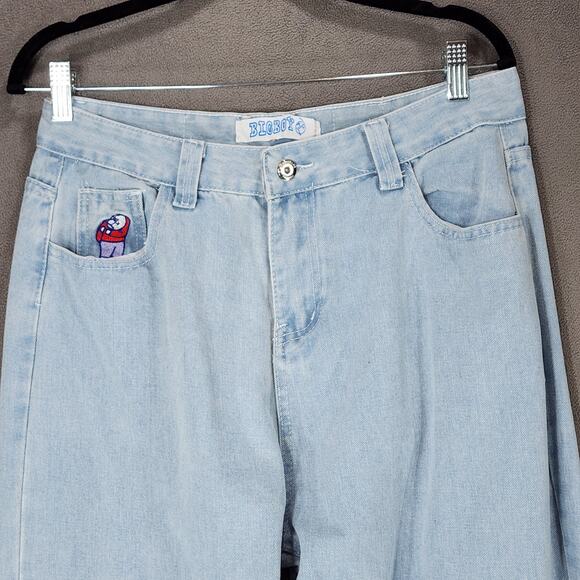 Polar Skate Co Big Boy Wide Leg Jean L Men High Rise Lt Blue Baggy 90s Y2K 31x29 - Picture 10 of 13